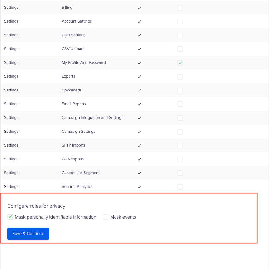 Assign Permissions and Configure Roles for Privacy