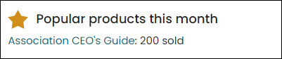 Viewing a Staff Popular Products This Month alert example