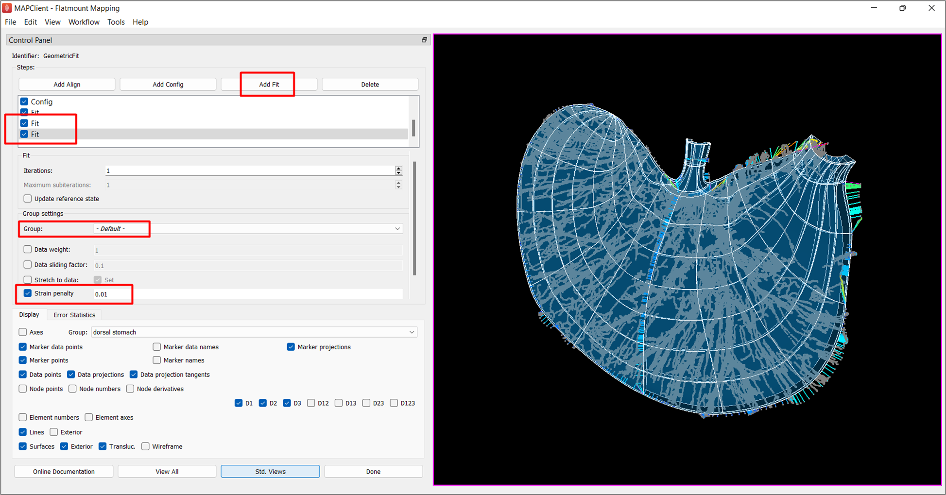 Figure 9. Scaffold after gradual reduction of the strain penalty to 0.01 for **-Default-** group.