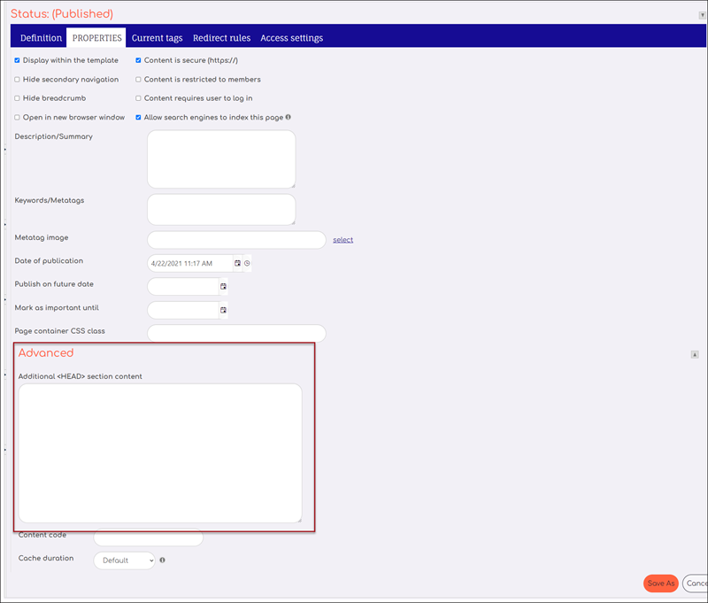 Adding metadata to RiSE web pages