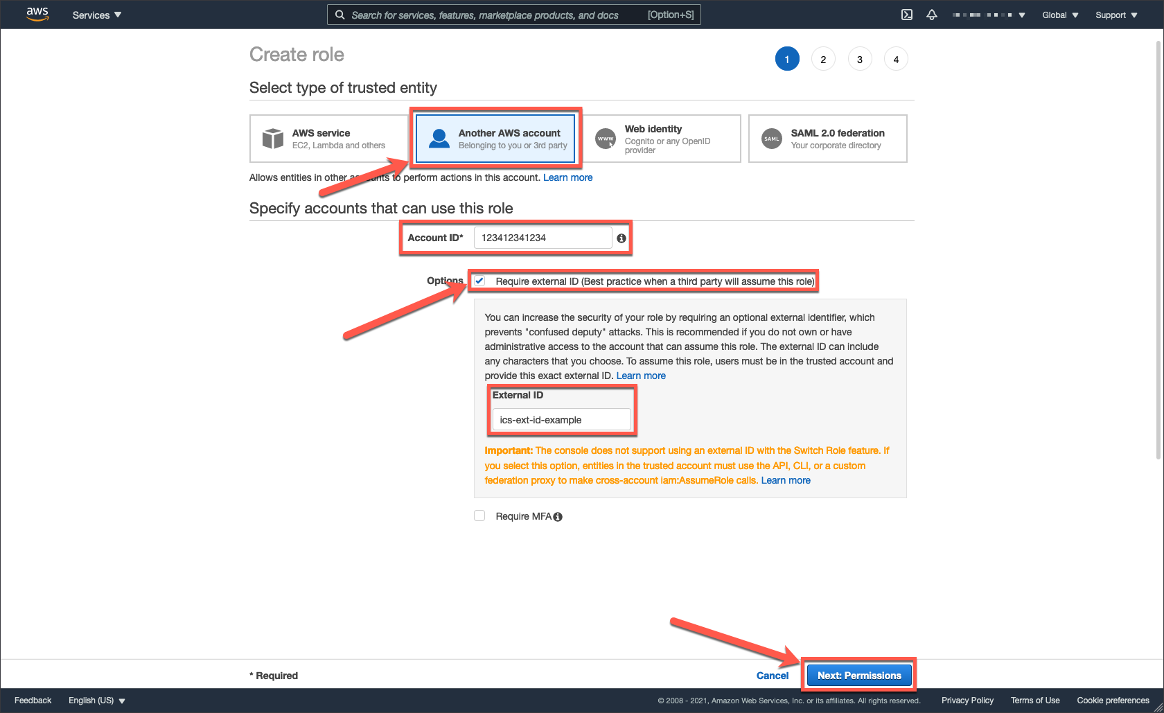 create-role-acct.png Trusted Entity - Account
