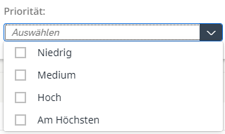 Mögliche Prioritäten eines Tickets