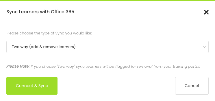 Office 365 Learner Sync