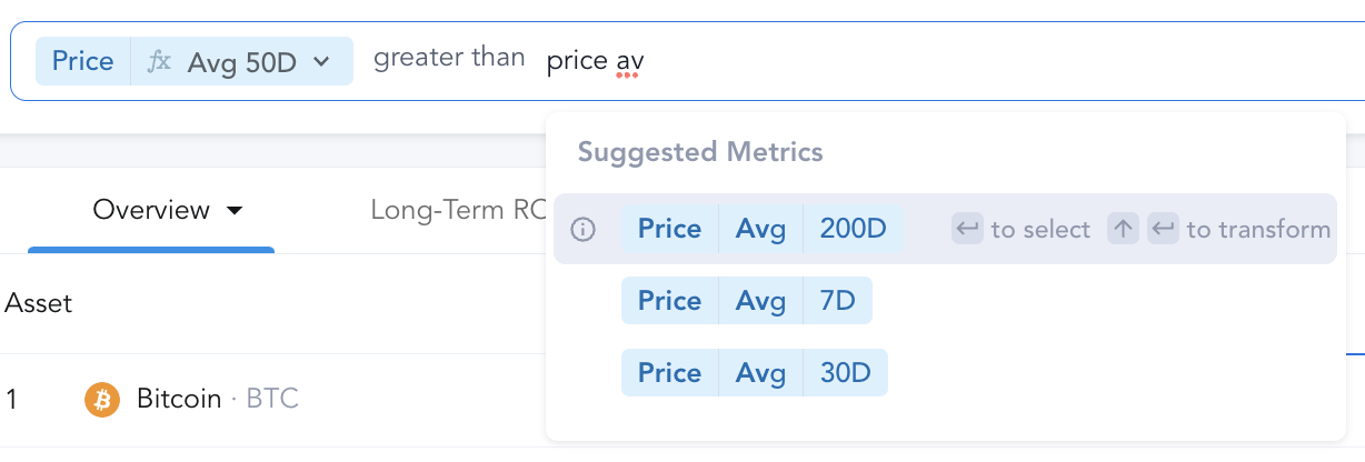 Here we are setting a filter to find assets that have a higher daily close price average in the last 50 days than they do in the last 200 days