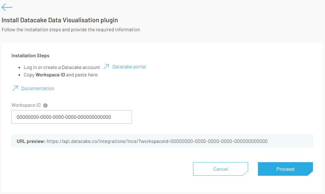 Datacake plugin installation