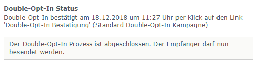 Status bestätigt Status bestätigt