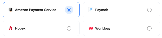A screenshot showing the Amazon integration selected.