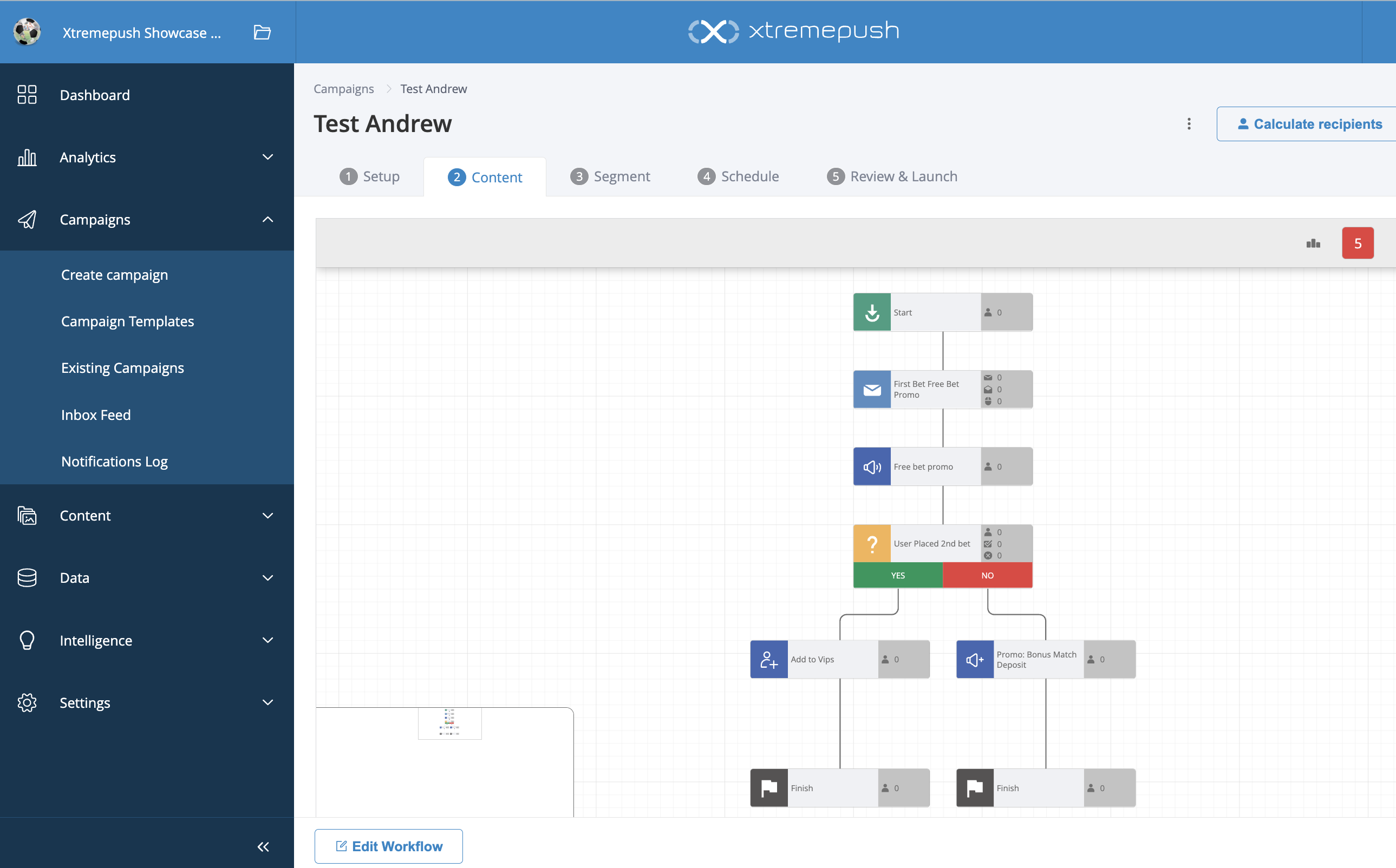  A workflow using a decision split