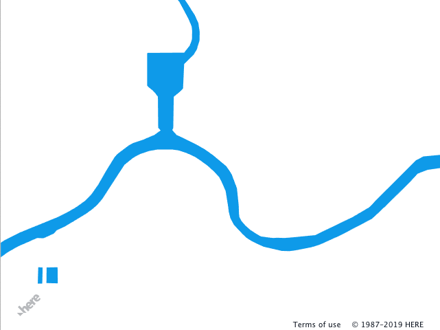 The map after applying the "polygons" style