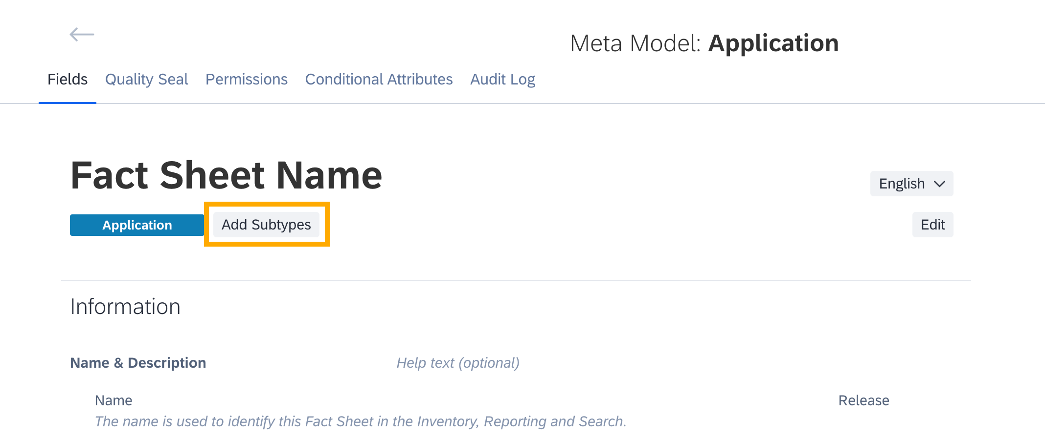 Adding Fact Sheet Subtypes in Meta Model Configuration