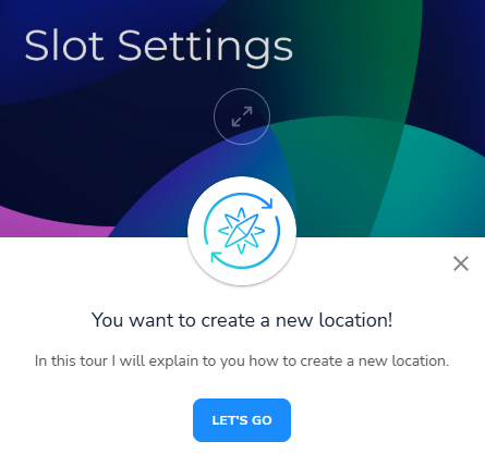 Start an interactive tour in the slot settings app