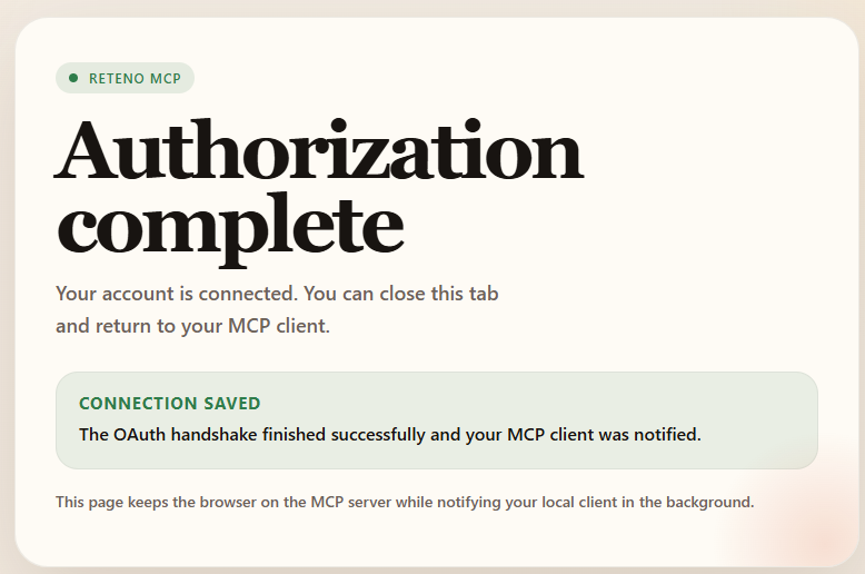 Authorization complete