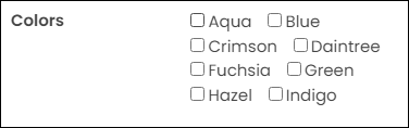 Viewing horizontal multi select options