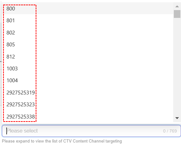 **Select your CTV Content Channel option**