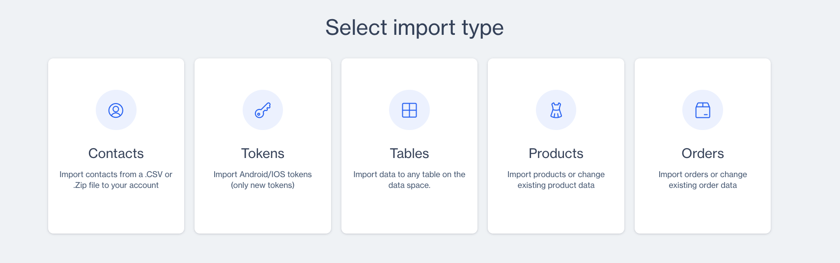 Types Of Data Import
