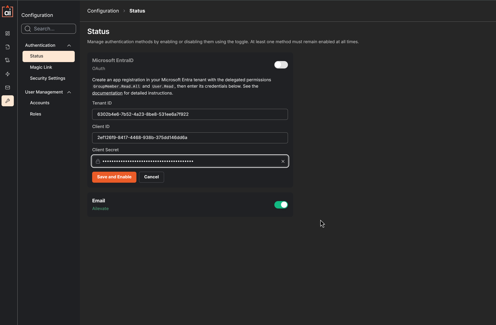 Revenue Recovery Credential Entry