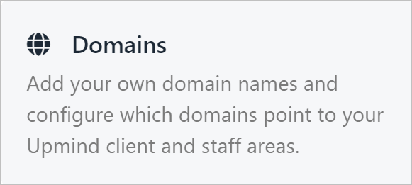 Add an Upmind domain