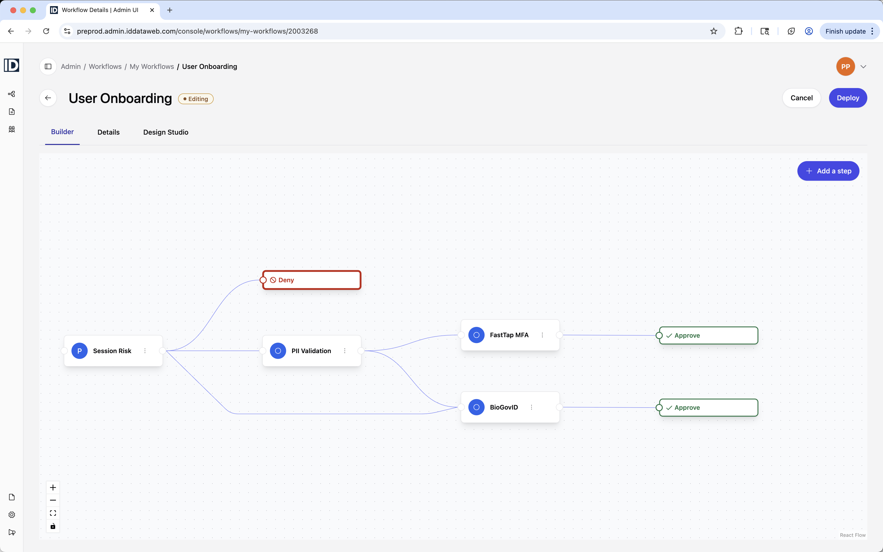 Workflow Detail View