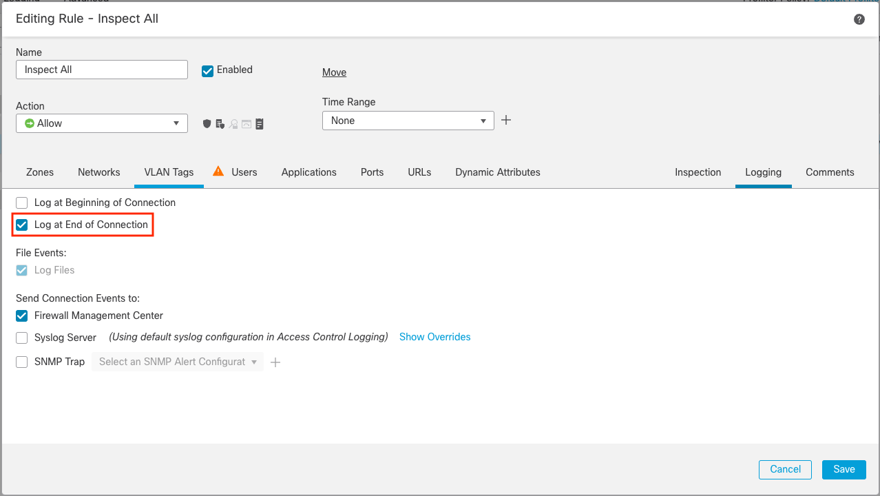 Access Control Rule Logging