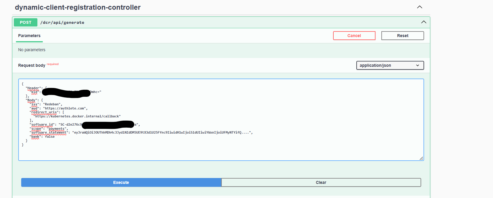 Swagger — dynamic-client-registration-controller
