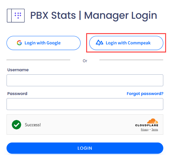 Screenshot of the screen with accessing Classic PBX Web Interface