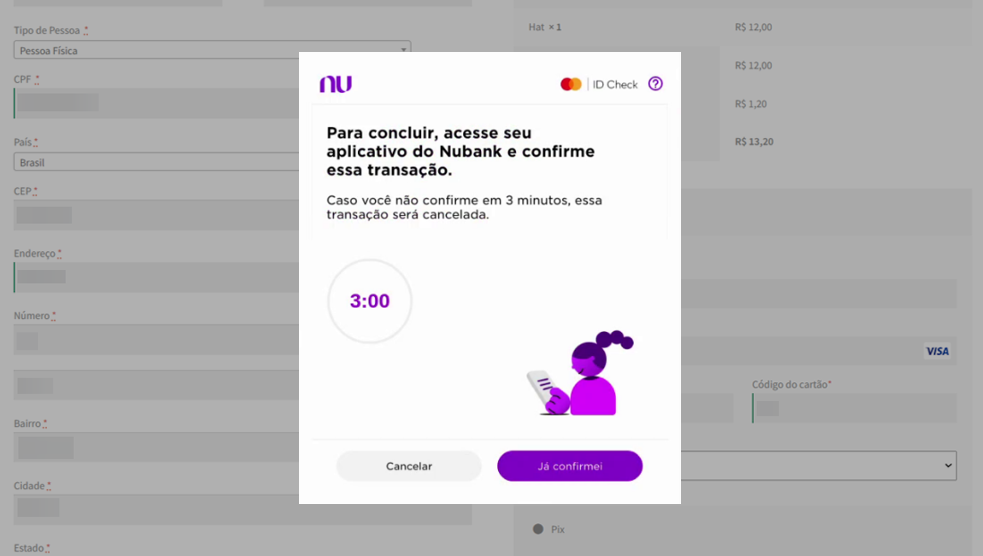 Desafio de exemplo do Nubank, mas varia de banco para banco