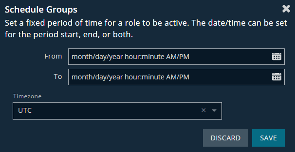 Settings for adding a fixed schedule