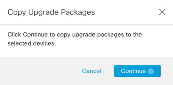 Figure 3: Copy Upgrade Packages