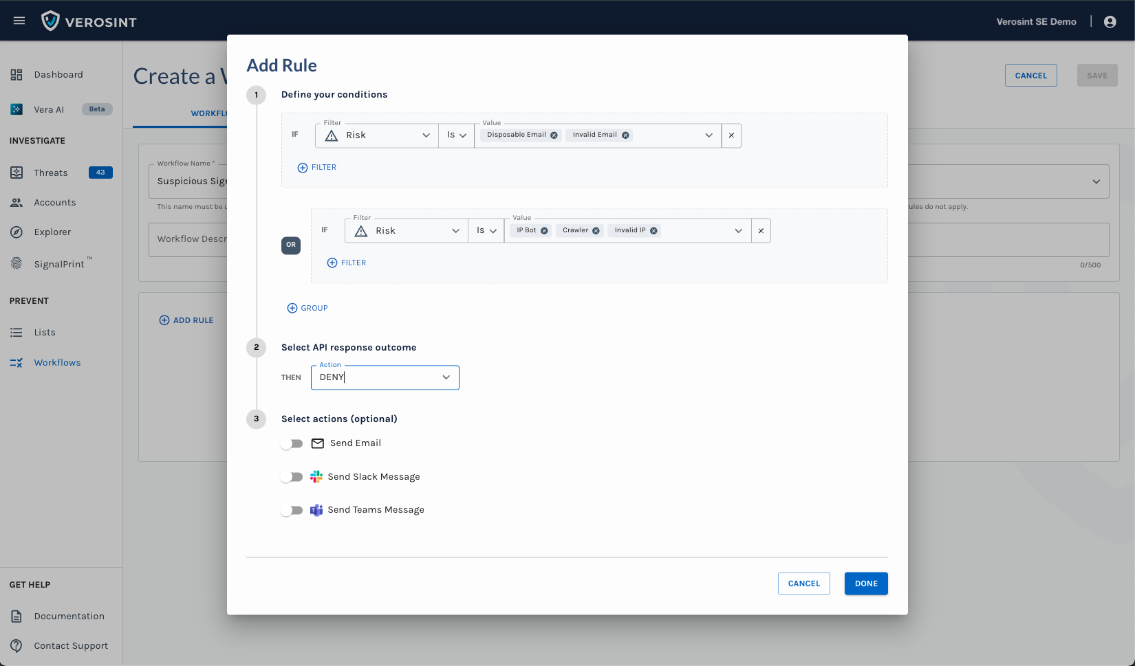 Add notification **actions** to your **Workflows** so you don't miss a beat!