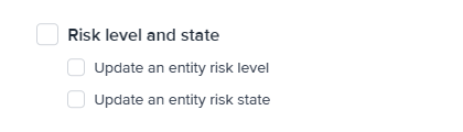 Risk level and state permissions. 