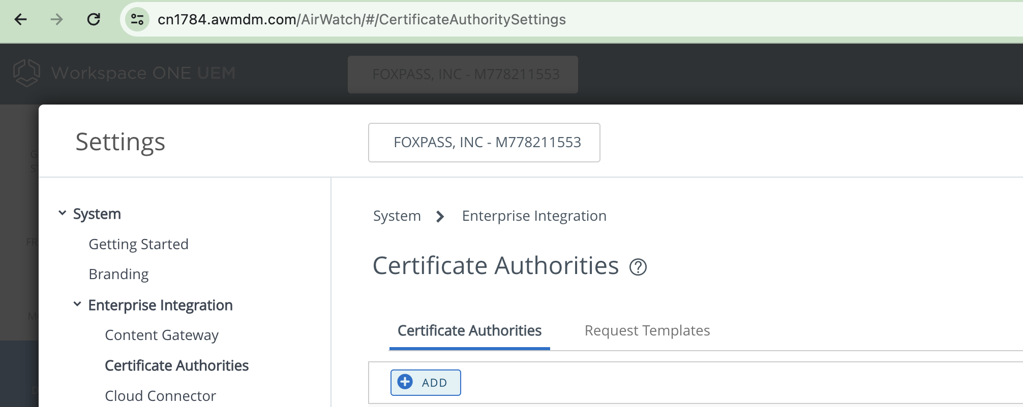 Add Certificate Authority