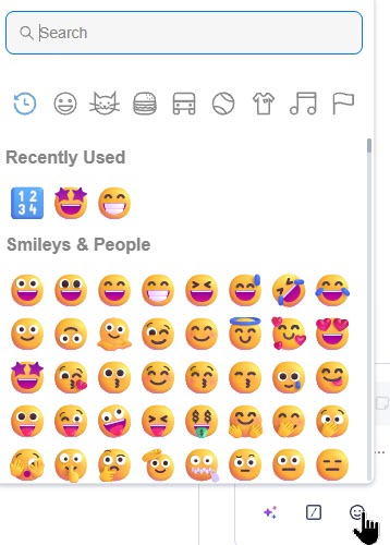 Screenshot with adding emojis