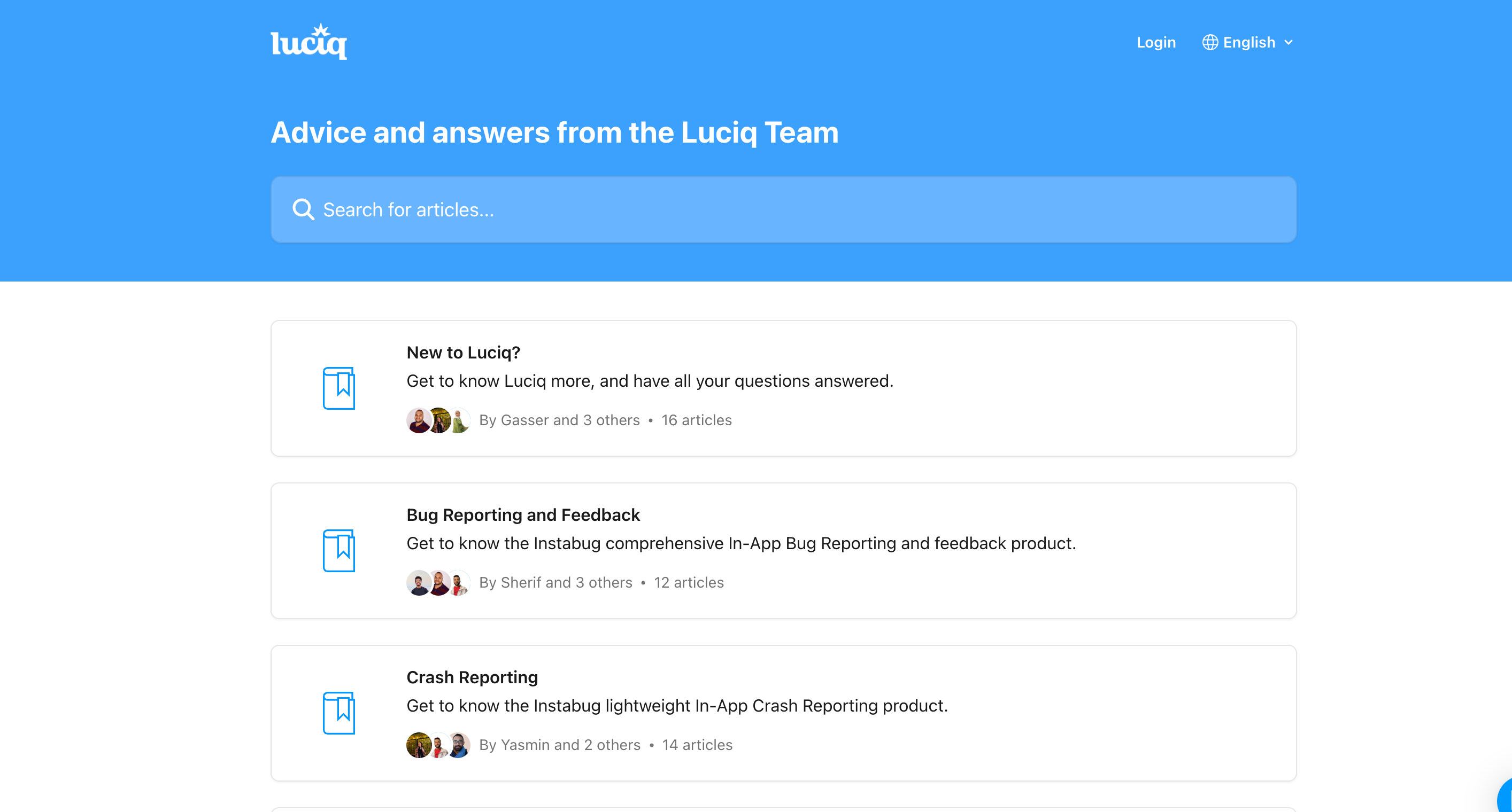 Luciq Help center