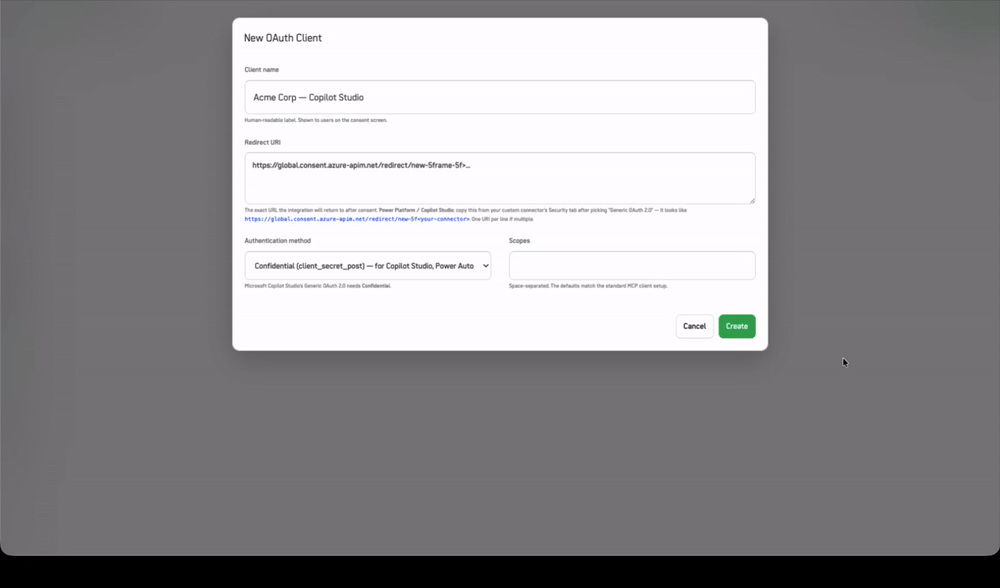 Selecting Authentication Method