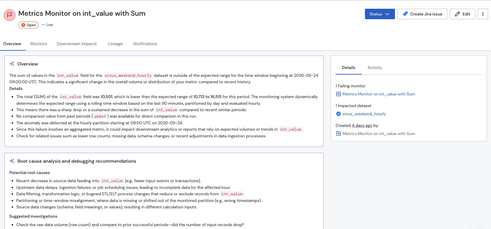 The Incident detail page – Overview tab