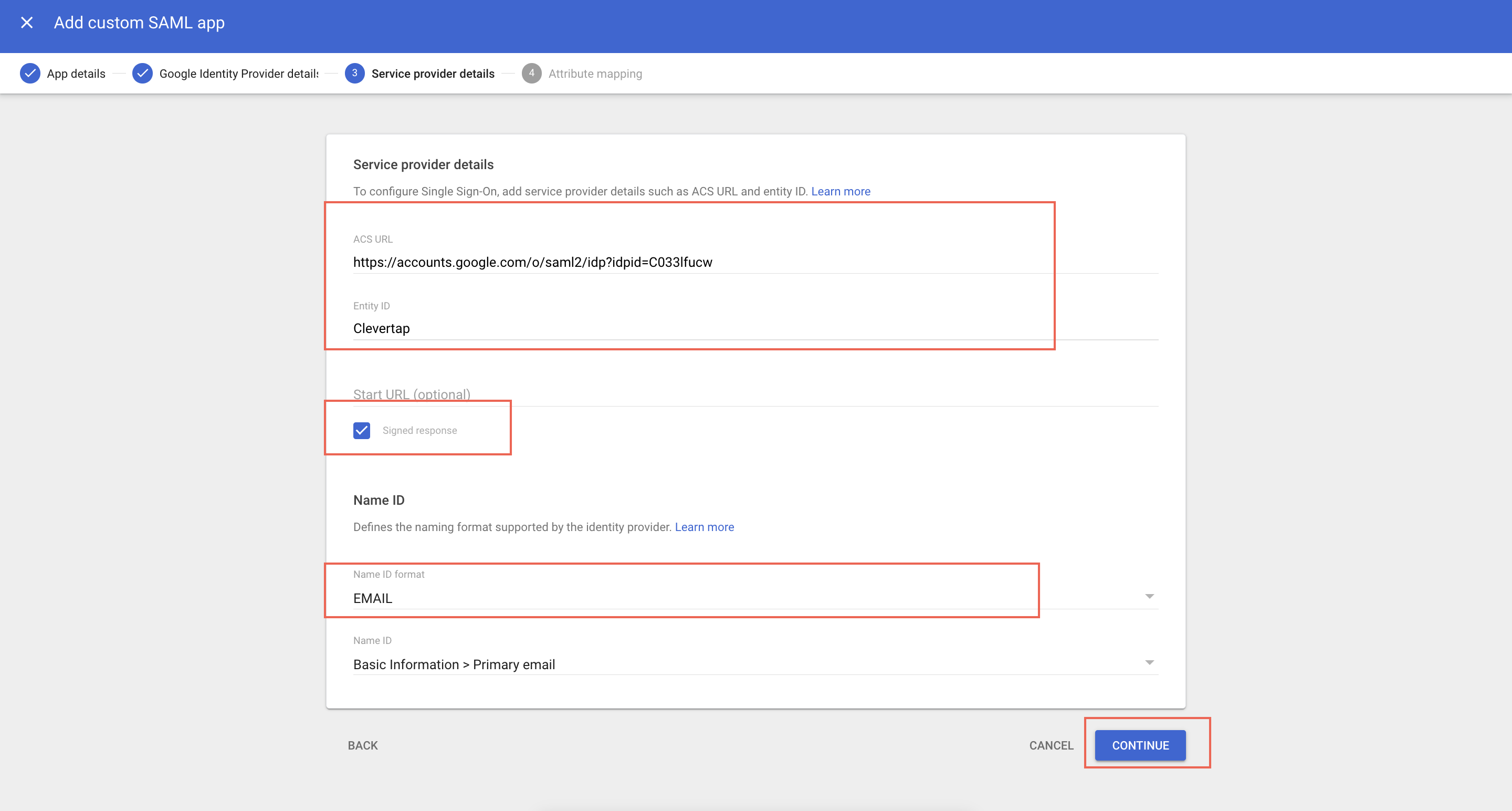 Configure Service Provider Details