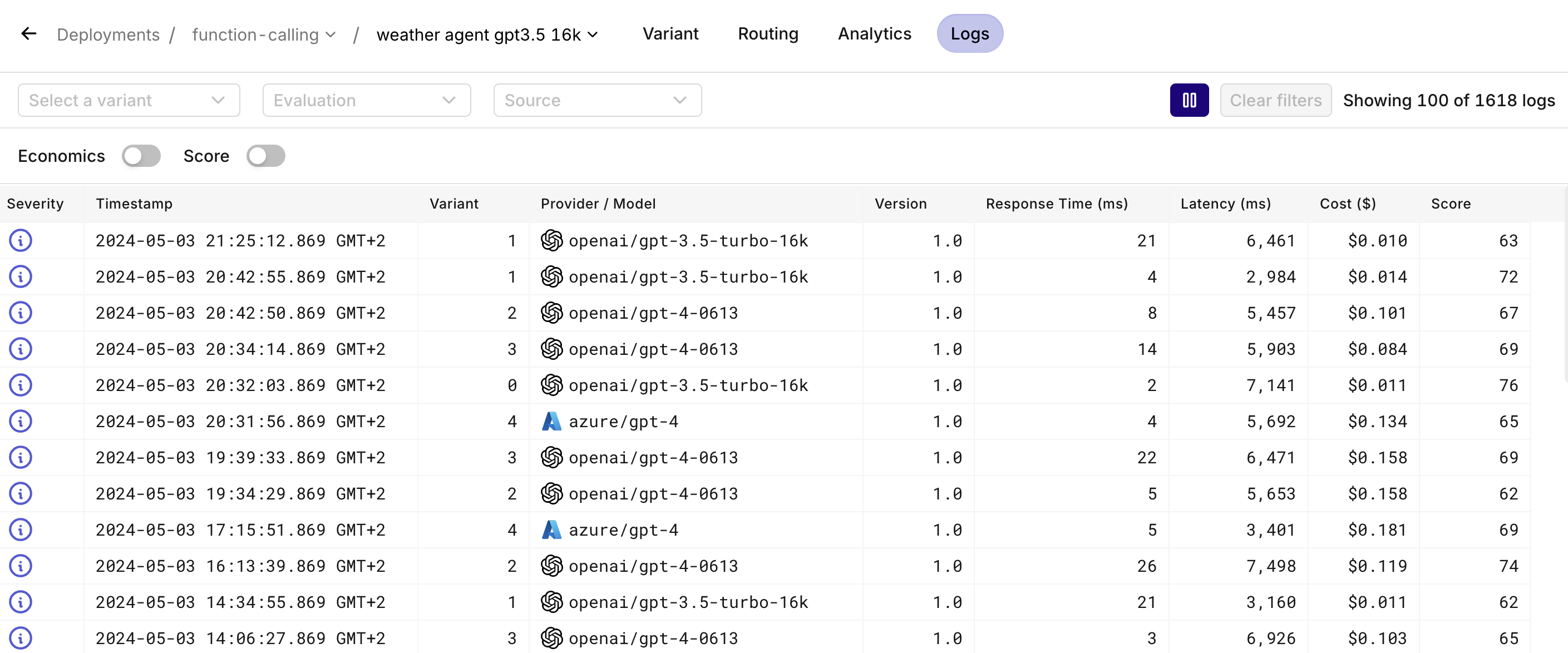 Logs overview