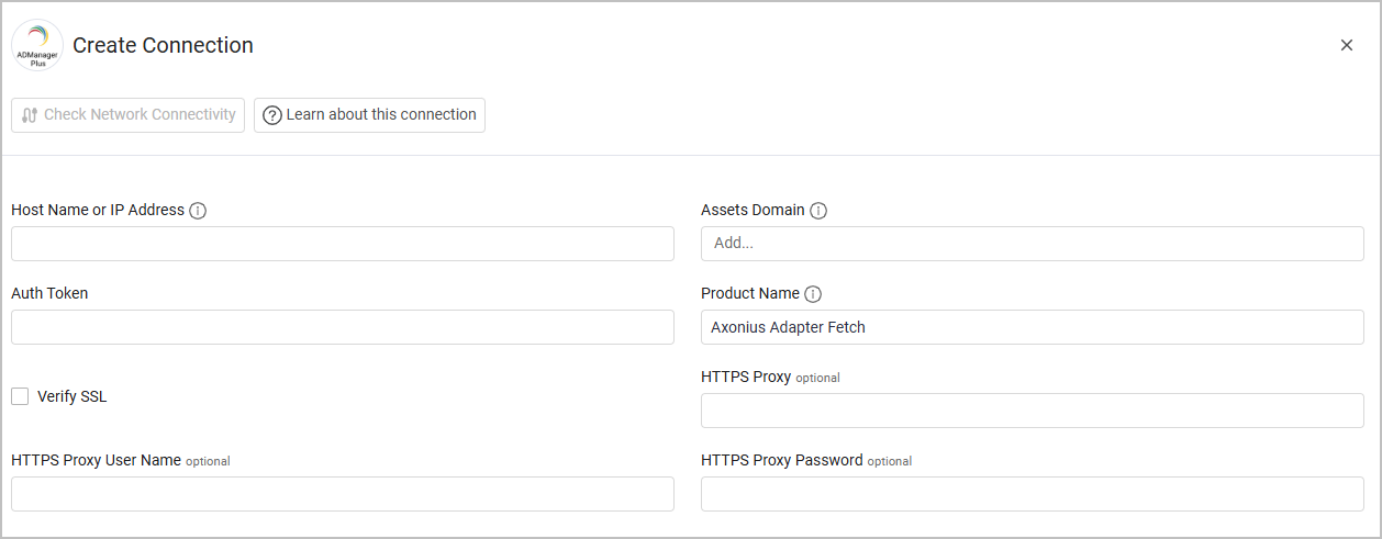 ManageEngineAdManagerPlusAddConnection