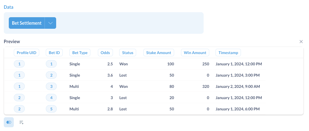 Previewing results