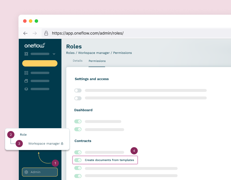 Enable create documents from templates