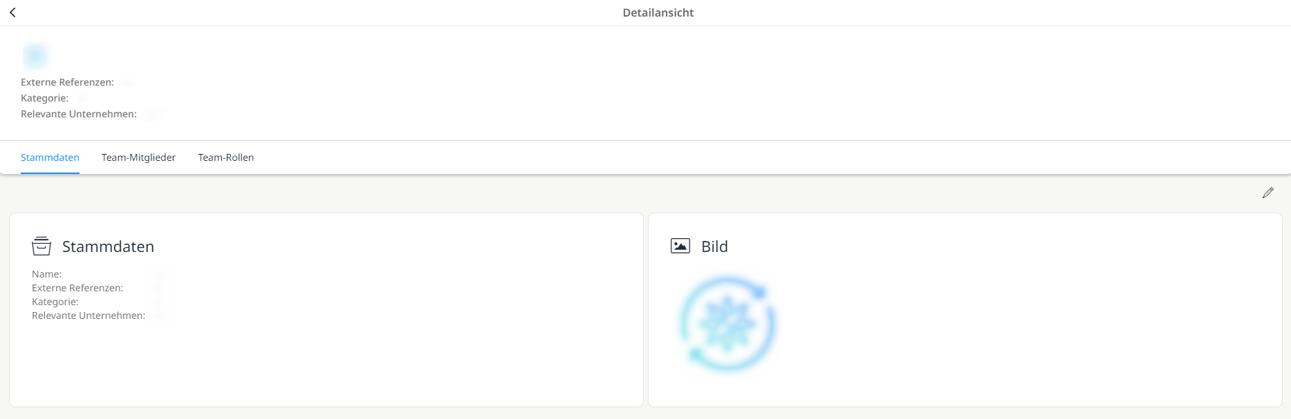 Teams - Detailansicht