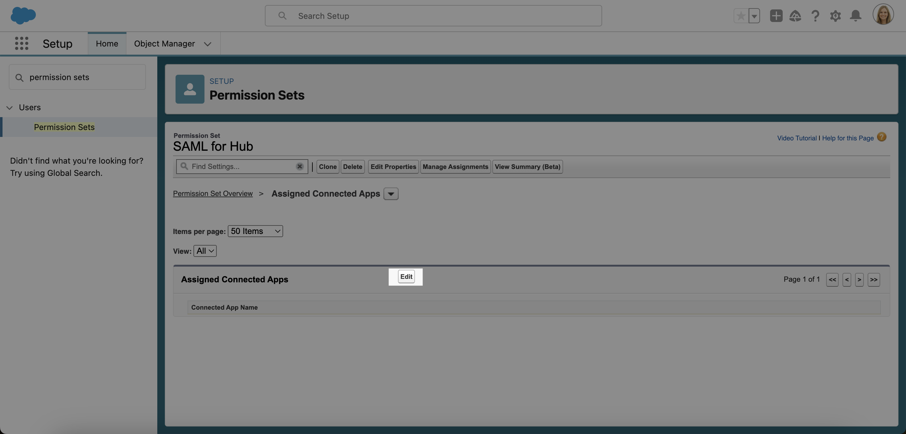 Assigning SAML Permission