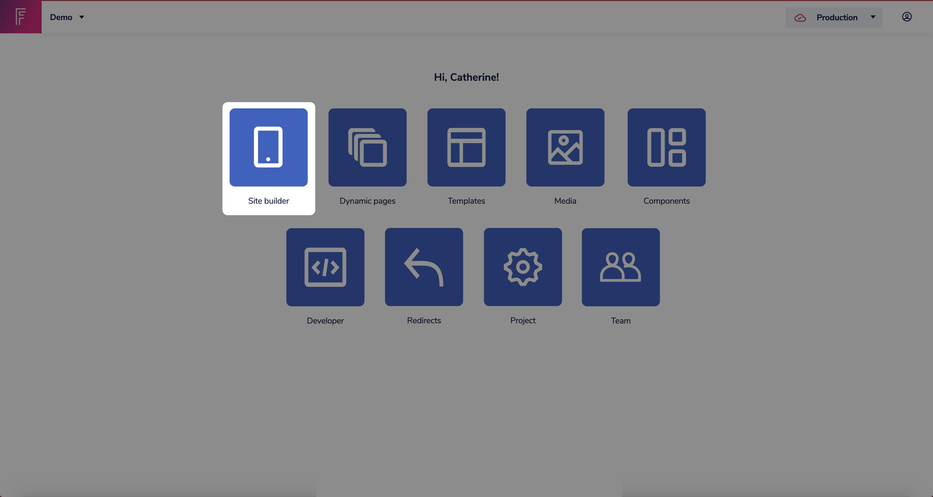 Site builder on Frontastic studio dashboard.png