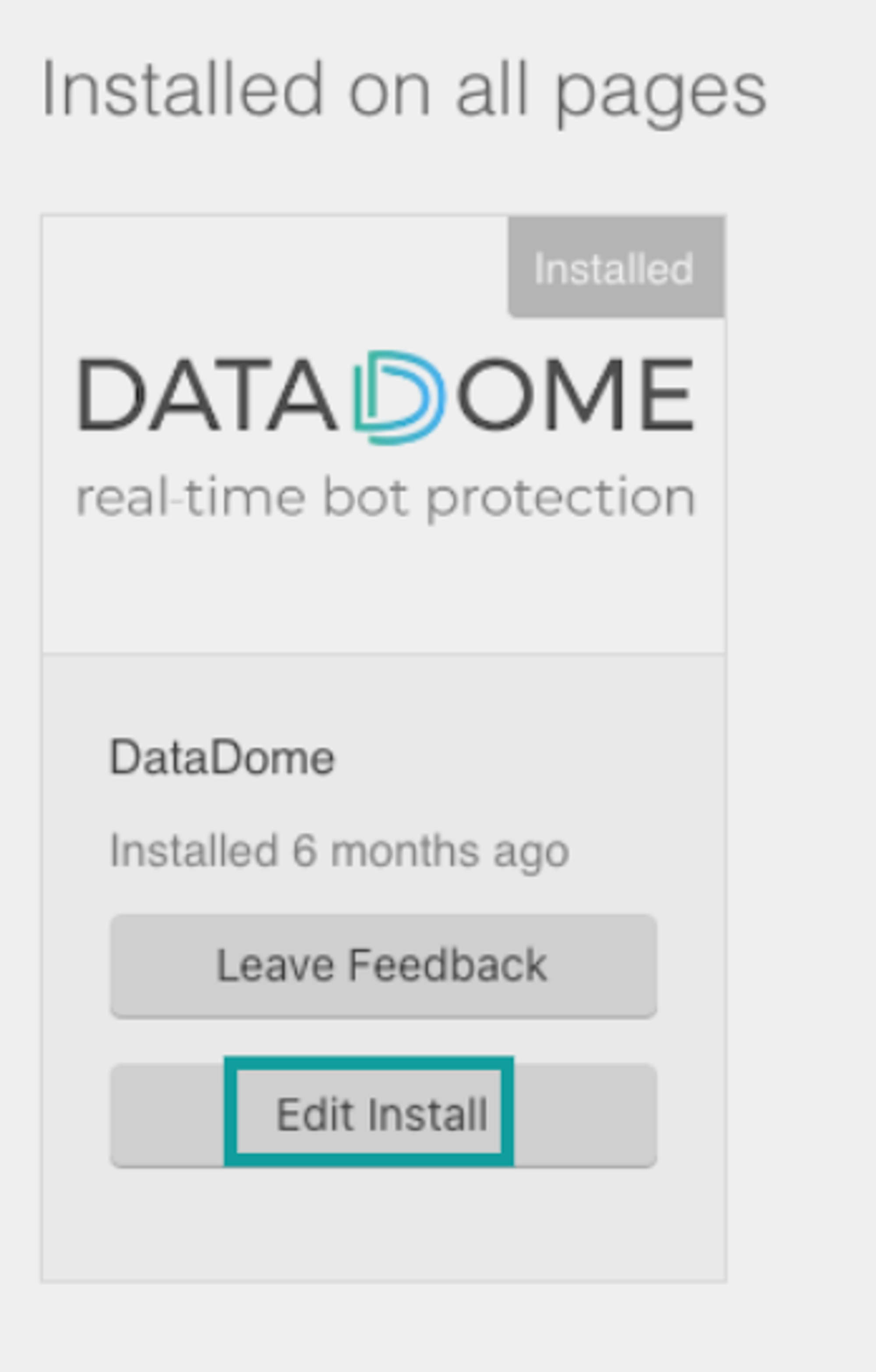 Edit DataDome App.