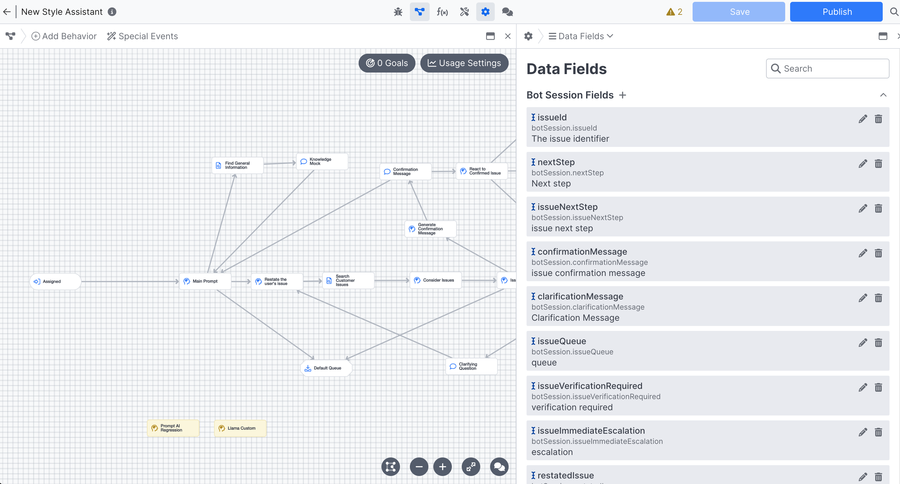 Configuring Session Fields in the Configuration Panel