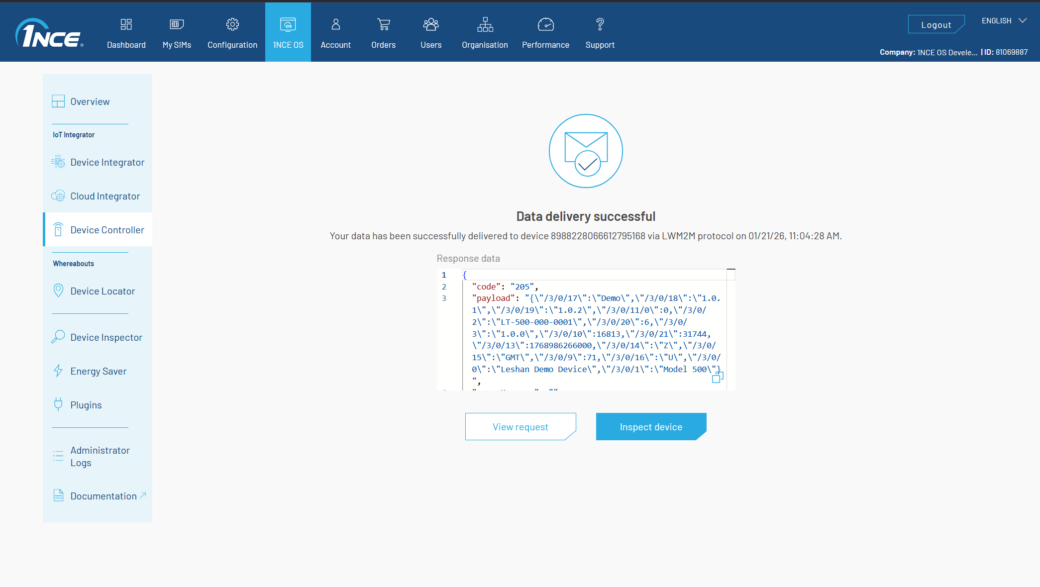 LwM2M Response Details LwM2M Response Details