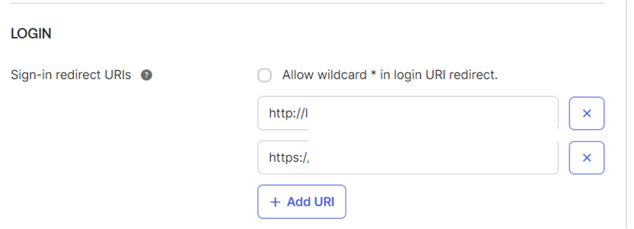 Sign-in redirect URI