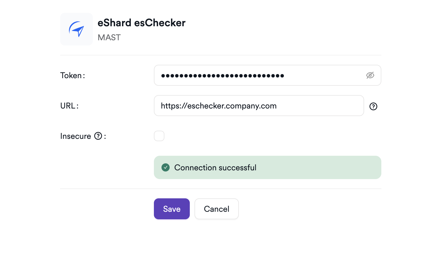 eShard esChecker settings