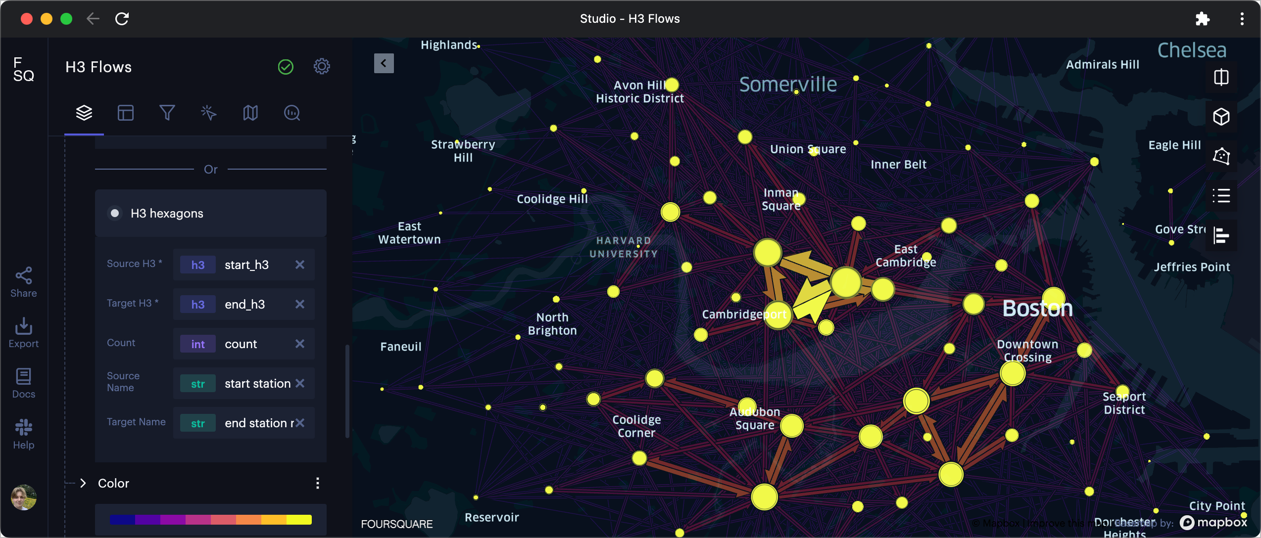 A Flow Layer using H3 indexes.