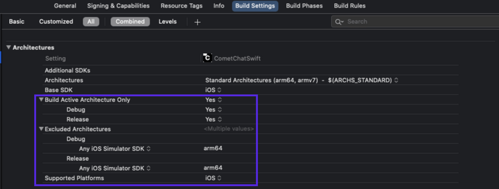 Screenshot 2020-11-27 at 8.44.07 PM.png Setting up Excluded Architecture & Build active architecture only